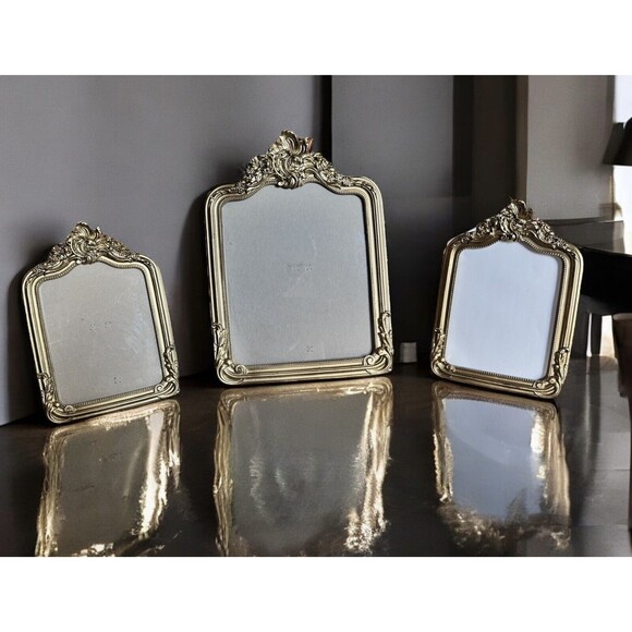 Nicole Miller Antique Gold Finish Photo Picture Frame Ornate Baroque Style Lot 3 - Picture 1 of 15